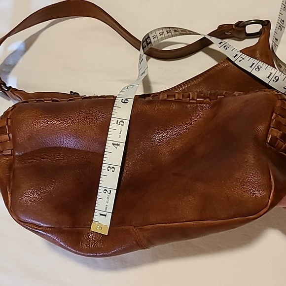 Vilenca Holland Brown Leather Woven Shoulder Bag Boho Bohemian Purse Soft - Picture 7 of 16